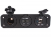 Three Hole Panel Car DC Digital Voltmeter ,Dual USB 2 Port ,DC12V Power Socket Three Hole Panel Car DC Digital Voltmeter ,Dual USB 2 Port ,DC12V Power Socket